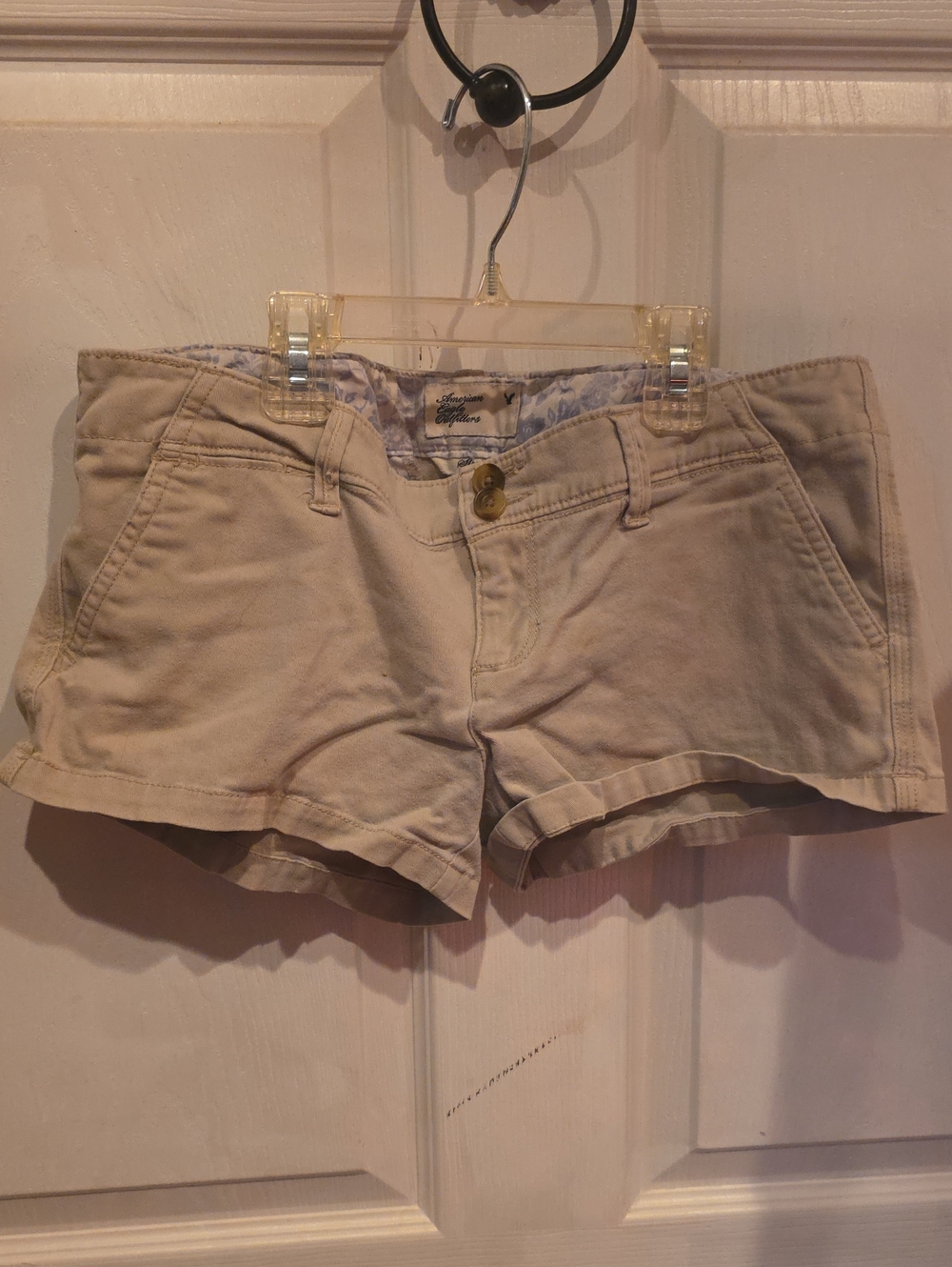 Vintage American Eagle Outfitters Khaki Beige Women's Jean Shorts